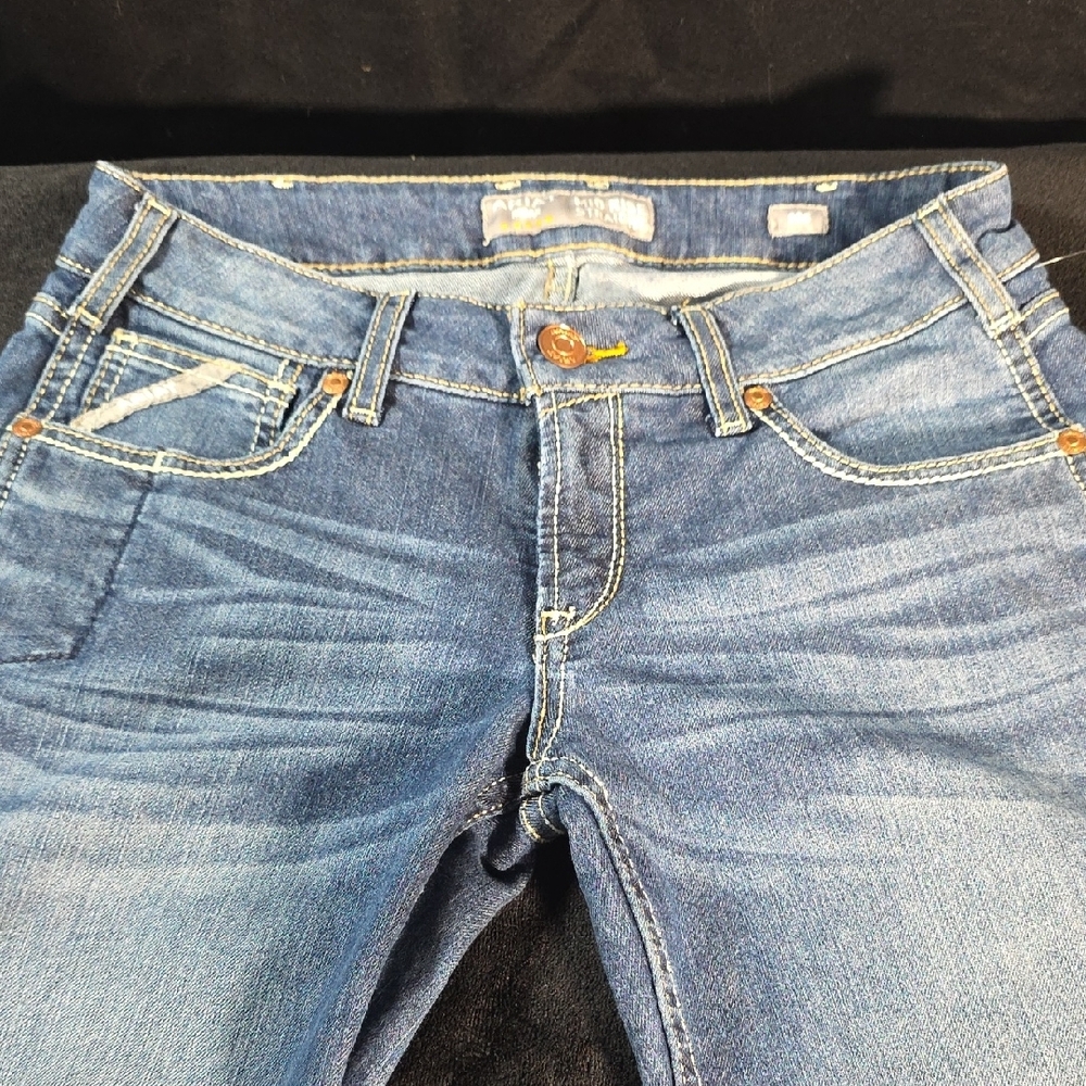 Ariat Rebar Mid Rise Straight Blue Denim - Picture 3 of 9